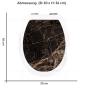 Preview: Wc-Deckel Aufkleber Marmoroptik in braun Variante 30 x 36 cm