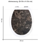 Preview: Wc-Deckel Aufkleber Marmoroptik in braun, hell Variante 30 x 36 cm
