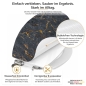 Preview: Wc-Deckel Aufkleber Marmoroptik Anthrazit mit goldenen Akzenten Detailbild 1