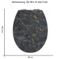 Preview: Wc-Deckel Aufkleber Marmoroptik Anthrazit mit goldenen Akzenten Variante 38 x 44 cm
