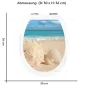 Preview: WC-Deckel Aufkleber Muschel am Meer Variante 30 x 36 cm