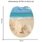 Preview: WC-Deckel Aufkleber Muschel am Meer Variante 38 x 44 cm