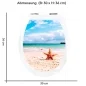 Preview: WC-Deckel Aufkleber Seestern am Meer Variante 30 x 36 cm