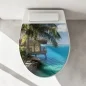 Preview: WC-Deckel Aufkleber Strandhaus im Tropenidylle Artikelbild 1