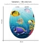 Preview: WC-Deckel Aufkleber Korallenriff mit Fischen Variante 38 x 44 cm