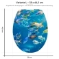 Preview: WC-Deckel Aufkleber Meeresfische Variante 38 x 44 cm