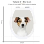 Preview: WC-Deckel Aufkleber Jack Russell Terrier Variante 30 x 36 cm