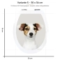 Preview: WC-Deckel Aufkleber Jack Russell Terrier Variante 30 x 36 cm