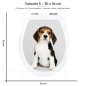 Preview: WC-Deckel Aufkleber Beagle Variante 30 x 36 cm