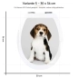 Preview: WC-Deckel Aufkleber Beagle Variante 30 x 36 cm