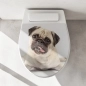 Preview: WC-Deckel Aufkleber Mops Puppy Artikelbild 1