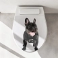 Preview: WC-Deckel Aufkleber Französische Bulldogge Artikelbild 1