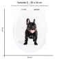 Preview: WC-Deckel Aufkleber Französische Bulldogge Variante 30 x 36 cm