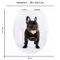 Preview: WC-Deckel Aufkleber Französische Bulldogge Variante 38 x 44 cm