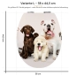 Preview: WC-Deckel Aufkleber Welpen Gang Variante 38 x 44 cm