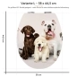 Preview: WC-Deckel Aufkleber Welpen Gang Variante 38 x 44 cm