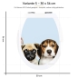 Preview: WC-Deckel Aufkleber Puppys Variante 30 x 36 cm