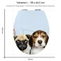 Preview: WC-Deckel Aufkleber Puppys Variante 38 x 44 cm