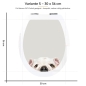 Preview: WC-Deckel Aufkleber Bulldogge Variante 30 x 36 cm