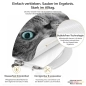 Preview: WC-Deckel Aufkleber graue Katze mit blauen Augen Detailbild der Folie