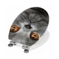 Preview: WC-Deckel Aufkleber graue Katze mit orangenen Augen Artikelbild 2