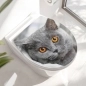Preview: WC-Deckel Aufkleber britische Katze Hauptbild