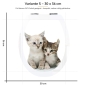 Preview: WC-Deckel Aufkleber Kittys Variante 30 x 36 cm