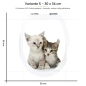 Preview: WC-Deckel Aufkleber Kittys Variante 30 x 36 cm