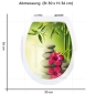 Preview: Wc Deckel Aufkleber Zen Steine und Orchidee Abmessung 30 x 36 cm