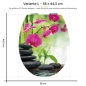 Preview: Wc-Deckel Aufkleber Zen Bambus & Orchideen Variante 38 x 44 cm