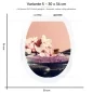 Preview: Wc-Deckel Aufkleber pink Orchidee Variante 30 x 36 cm