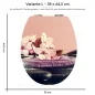 Preview: Wc-Deckel Aufkleber pink Orchidee Variante Variante 38 x 44 cm