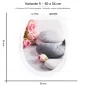 Preview: Wc-Deckel Aufkleber rosa Rosen Zen Variante 30 x 36 cm