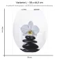 Preview: Wc-Deckel Aufkleber weiße Orchidee Variante 38 x 44 cm