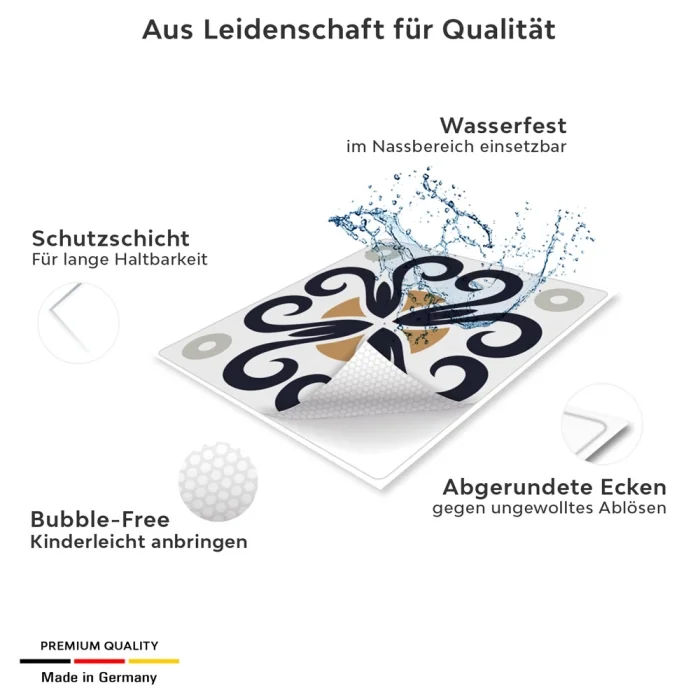 Fliesenaufkleber Patchwork Kacheln Eigenschaften