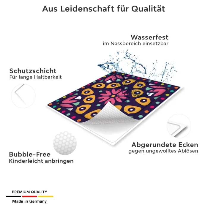 Fliesenaufkleber Mumbai Eigenschaften