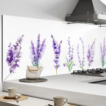 Küchenrückwand Aluverbund Aquarell Lavendel