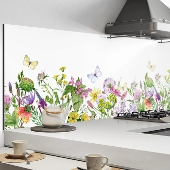 Küchenrückwand Aluverbund Blumenarrangement