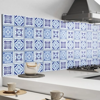 Küchenrückwand Aluverbund Bohemia Tiles Blue Bild 2