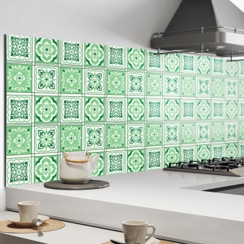 Küchenrückwand Aluverbund Bohemia Tiles Green Bild 2