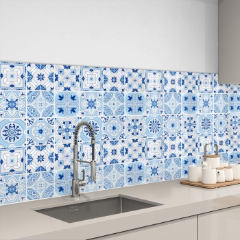 Küchenrückwand Aluverbund Ceramic Tiles Blue Bild 3