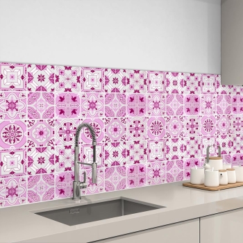 Küchenrückwand Aluverbund Ceramic Tiles Pink Bild 3