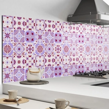 Küchenrückwand Aluverbund Ceramic Tiles Purple Bild 2