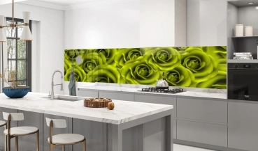 Küchenrückwand Aluverbund grüne Rosen Bild 3