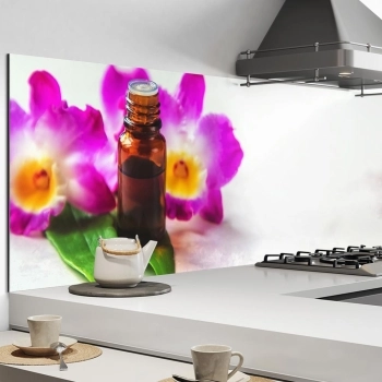 Küchenrückwand Aluverbund lila Blüten Bild 1