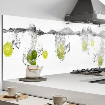 Küchenrückwand Aluverbund Limetten Design Bild 1