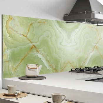 Küchenrückwand Aluverbund Marmor grün Bild 2