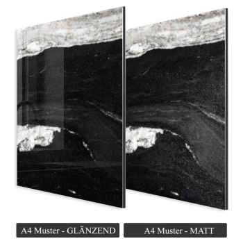 Küchenrückwand Aluverbund Marmor schwarz weiß Bild 4