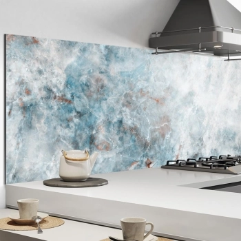 Küchenrückwand Aluverbund Marmoroptik blau Bild 2