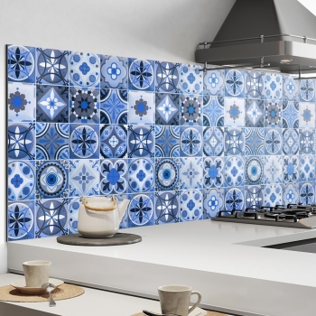 Küchenrückwand Aluverbund Maurian Tiles Blue Bild 2